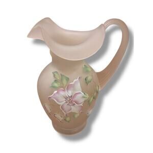 Vintage Fenton Glass Picture Hand painted and signed